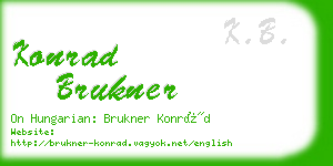 konrad brukner business card